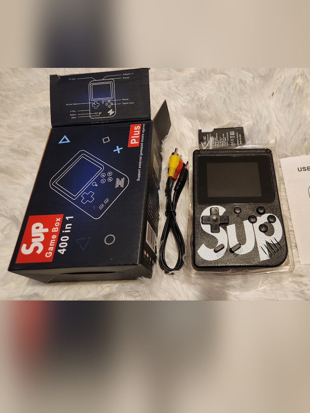 NEW Game Box Plus 400-in-1 Handheld Game Console - Black
